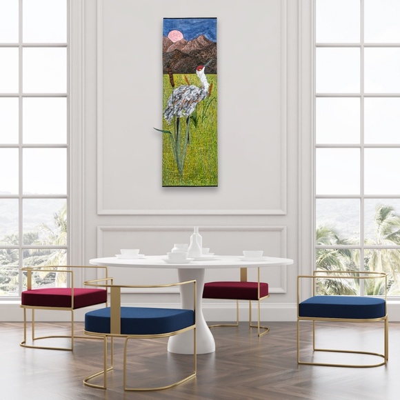 WATERMELON MOON - original mixed media textile wall hanging - New - Picture 7 of 8